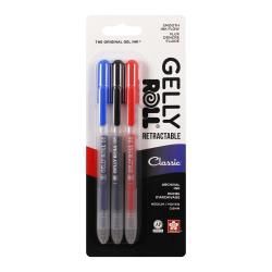 Sakura Gelly Roll Retractable Medium Point Pens 3/Pkg Classic