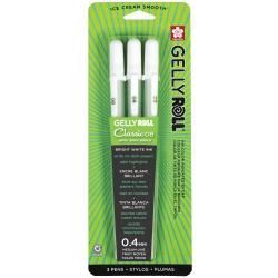 Sakura Gelly Roll Medium Point Pens 3/Pkg White