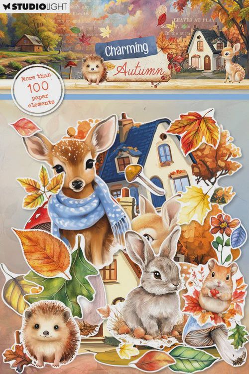 SL Paper Elements Leaves, Animals &amp; Houses Charming Autumn 108 Pieces