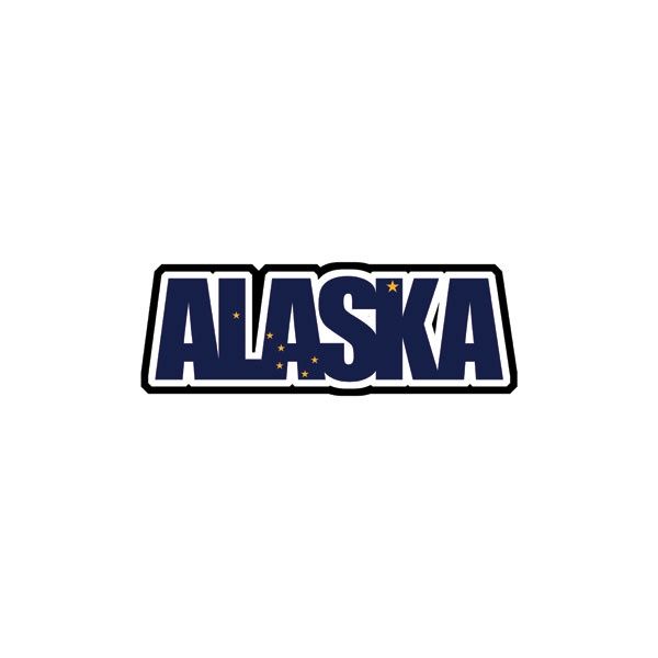Alaska Flag Word Laser