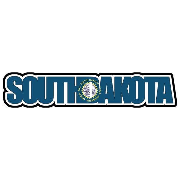 South Dakota Flag Word Laser
