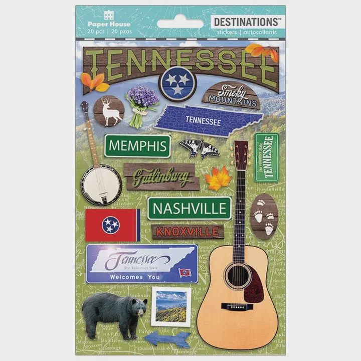 Travel-Tennessee Dimensional Sticker