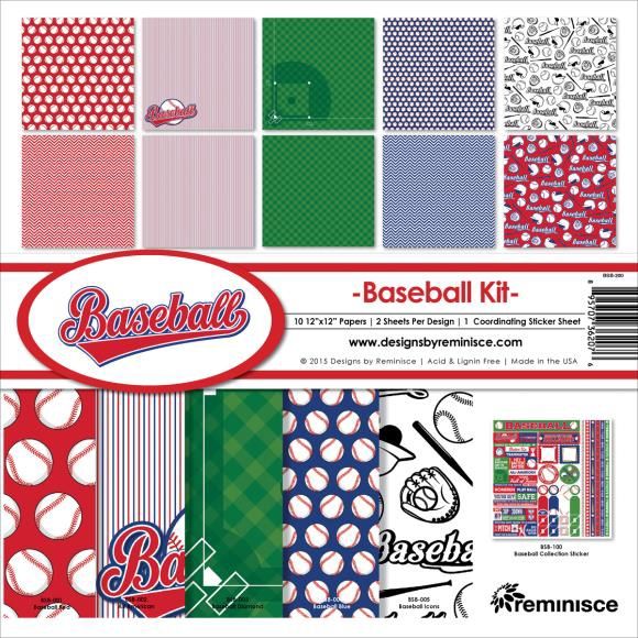 Reminisce Collection Kit 12&quot;X12&quot; Baseball