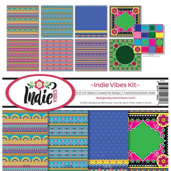Reminisce Collection Kit 12&quot;X12&quot; Indie Vibes