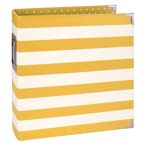 Simple Stories - SNAP Studio Collection - Designer Binder - Yellow Stripe