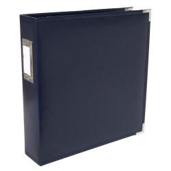 We R Classic Leather D-Ring Album 8.5&quot;X11&quot; Navy