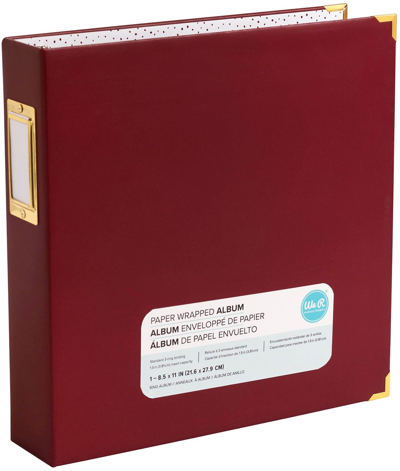 We R Paper Wrapped D-Ring Album 8.5&quot;X11&quot; Maroon