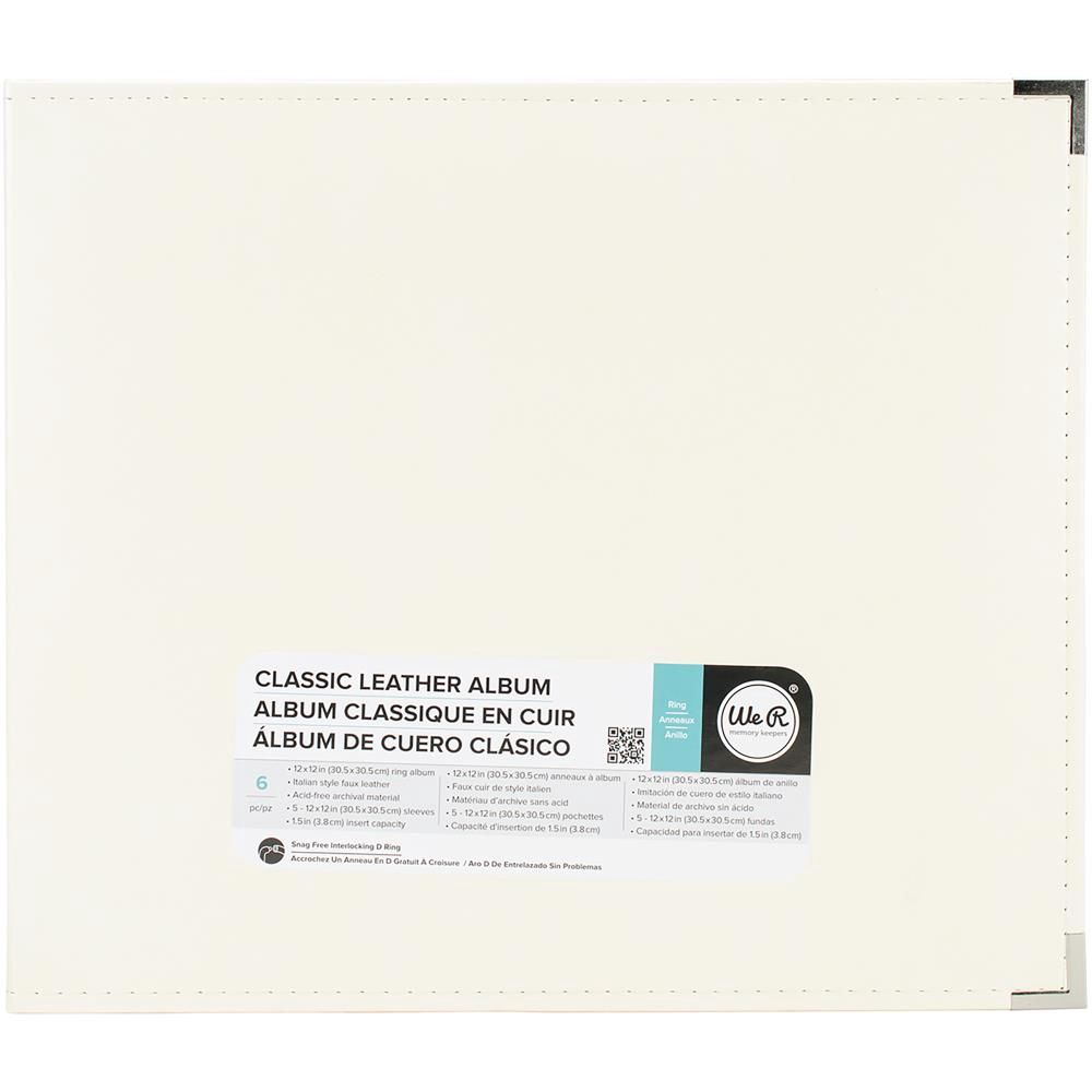 We R Classic Leather D-Ring Album 12&quot;X12&quot; Vanilla