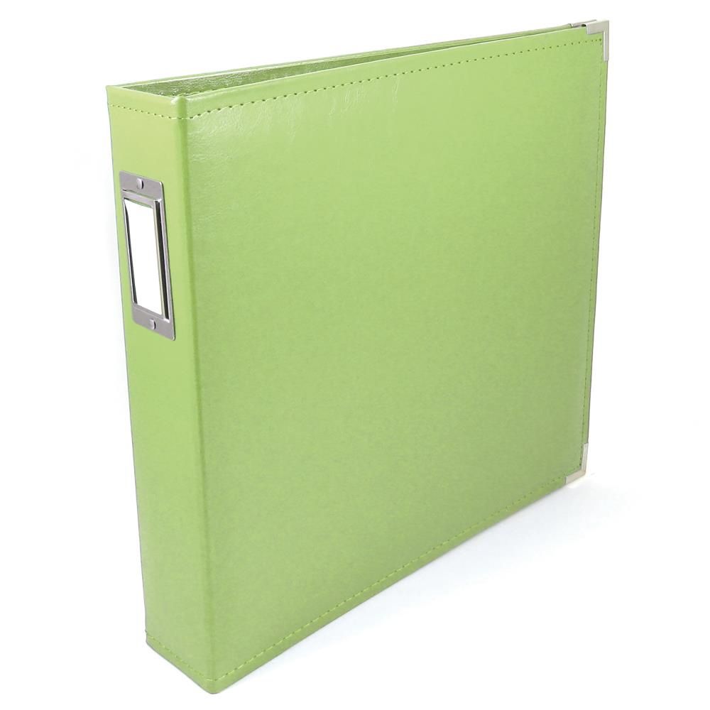 We R Classic Leather D-Ring Album 12&quot;X12&quot; Kiwi