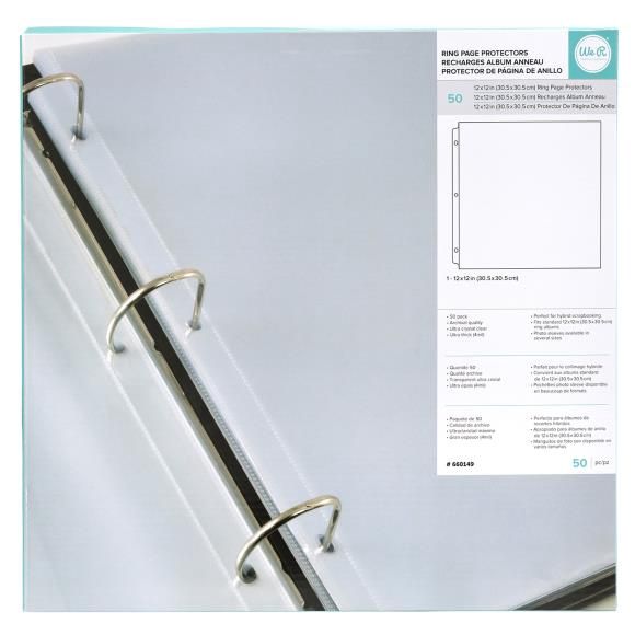 We R Ring Photo Sleeves 12&quot;X12&quot; 50/Pkg Full Page