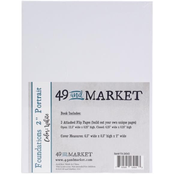 49 And Market Foundations 2&quot; Portrait Album 8.5&quot;X6.5&quot;