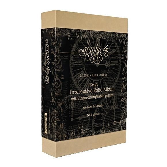Graphic 45 Staples Interactive Folio Album Kraft