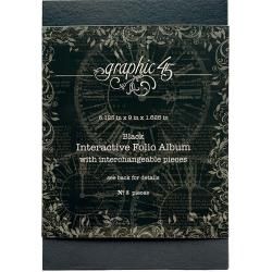 Graphic 45 Staples Interactive Folio Album Black