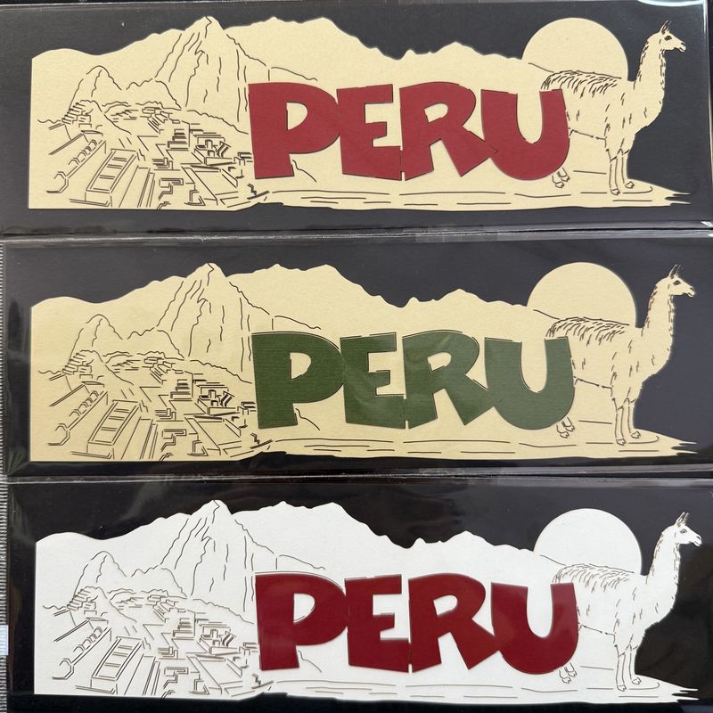 Peru Word &amp; Background Laser Title