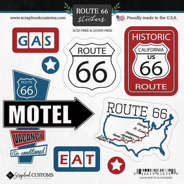 Route 66 Stickers