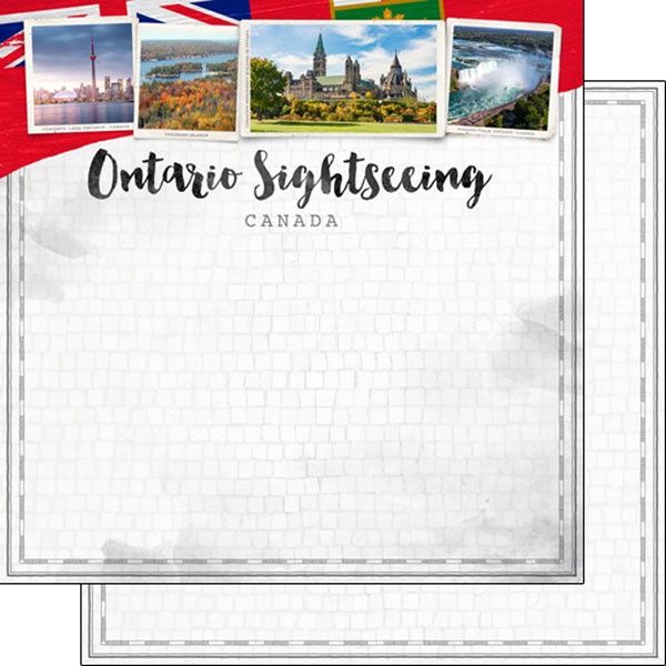Ontario Canada Sights Double-Sided Paper 12 x 12