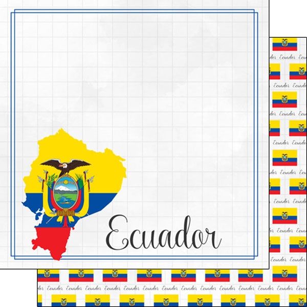 Ecuador Adventure Border Double-Sided Paper 12 x 12