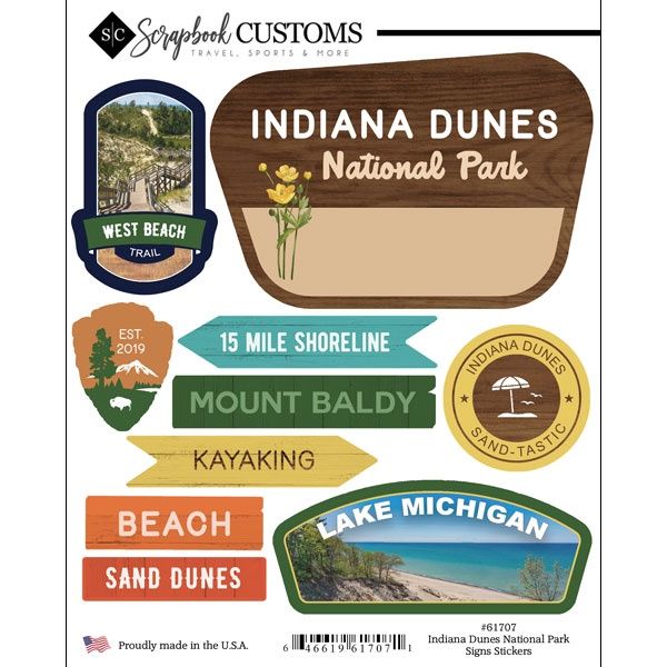 Indiana Dunes National Park Signs Stickers