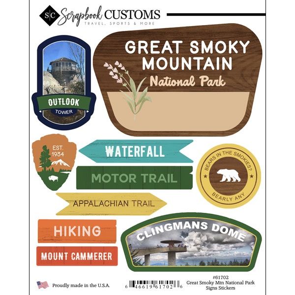 Great Smoky Mountain National Park Signs Stickers