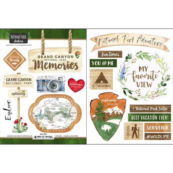 Grand Canyon National Park Watercolor Stickers