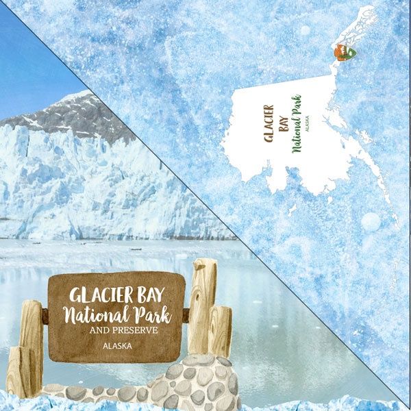 Glacier Bay National Park Watercolor - Double-Sided Paper 12 x 12