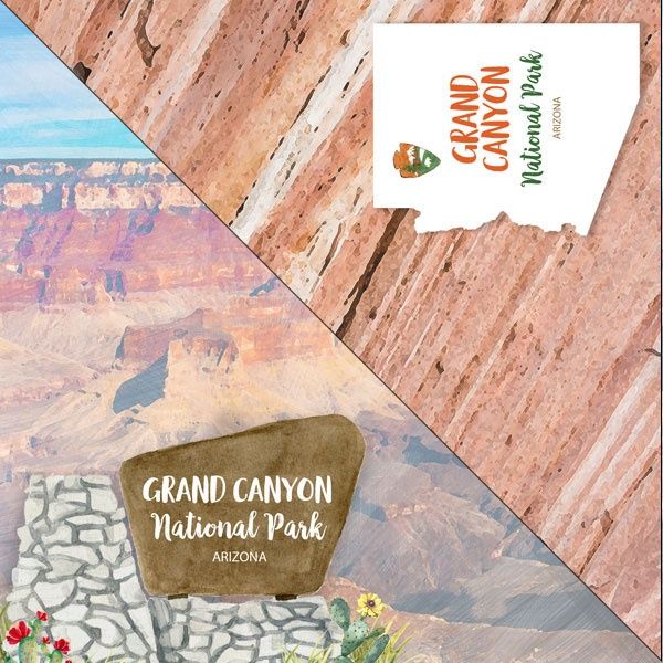 Grand Canyon National Park Watercolor Double-Sided Paper 12 x 12