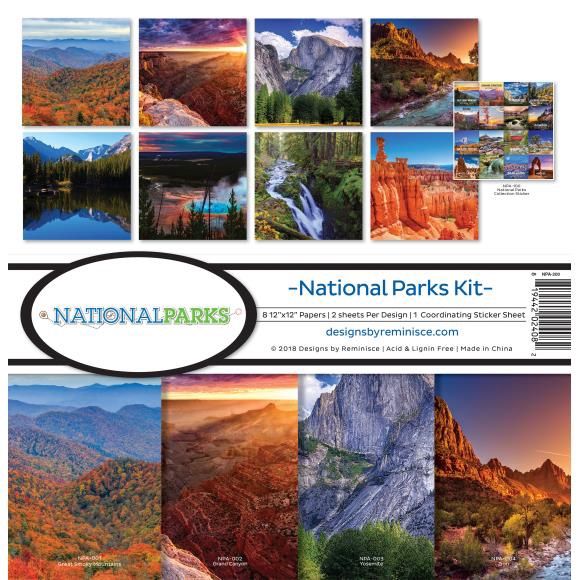 Reminisce Collection Kit 12"X12" National Parks