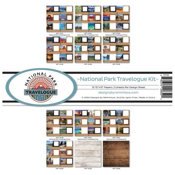 Reminisce Collection Kit 12"X12" National Parks Travelogue