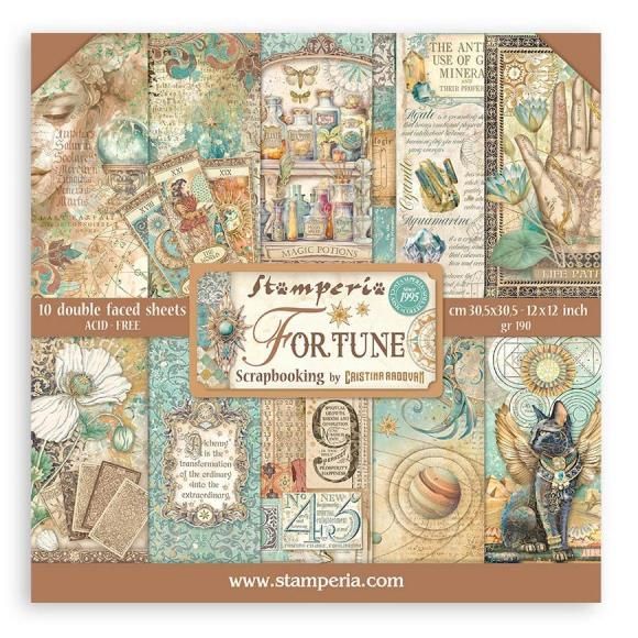 Stamperia Double-Sided Paper Pad 12&quot;X12&quot; 10/Pkg Fortune
