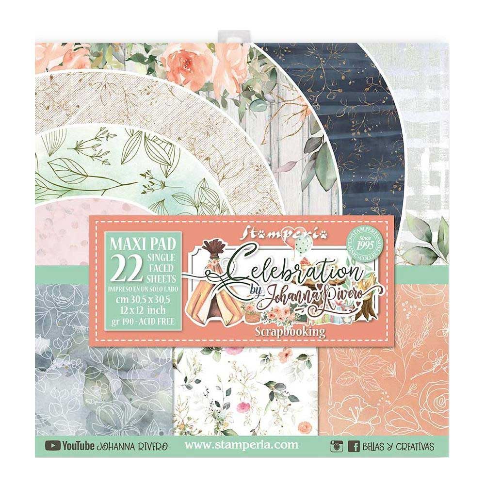 Stamperia Celebration Collection 12&quot; x 12&quot; Paper Pad