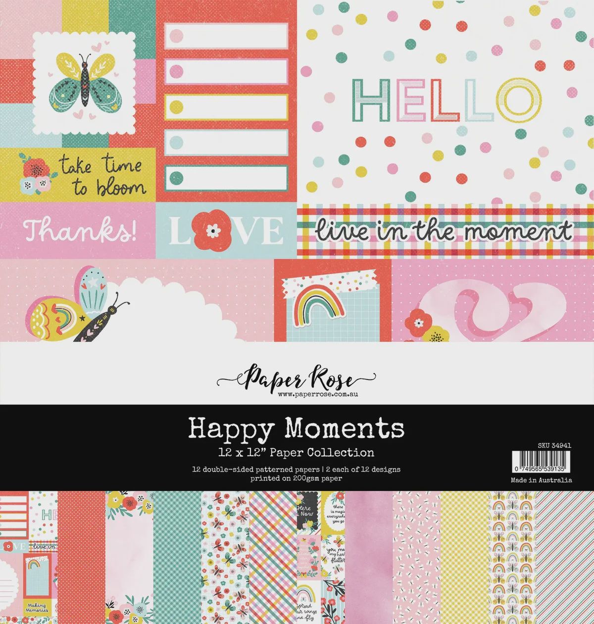 Happy Moments 12x12 Paper Collection