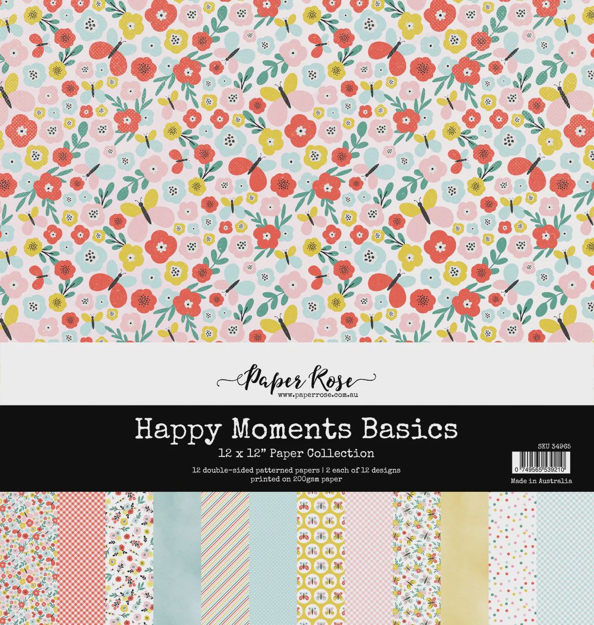Happy Moments Basics 12x12 Paper Collection