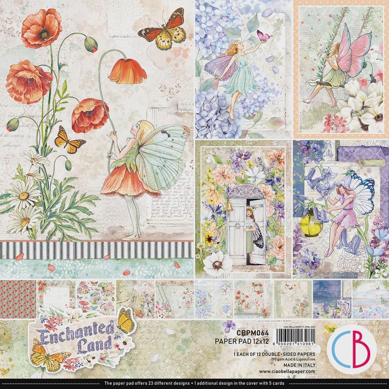 Ciao Bella Enchanted Land Paper Pad 12&quot;x12&quot; 12/Pkg