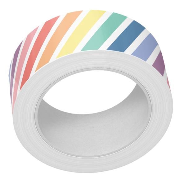 Washi Tape Rainbow Diagonal Stripes