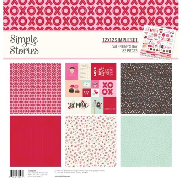 Simple Stories Collection Kit 12&quot;X12&quot; Valentine&#39;s Day