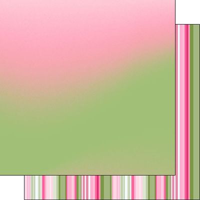 Pink &amp; Green Double-Sided 12x12 Paper