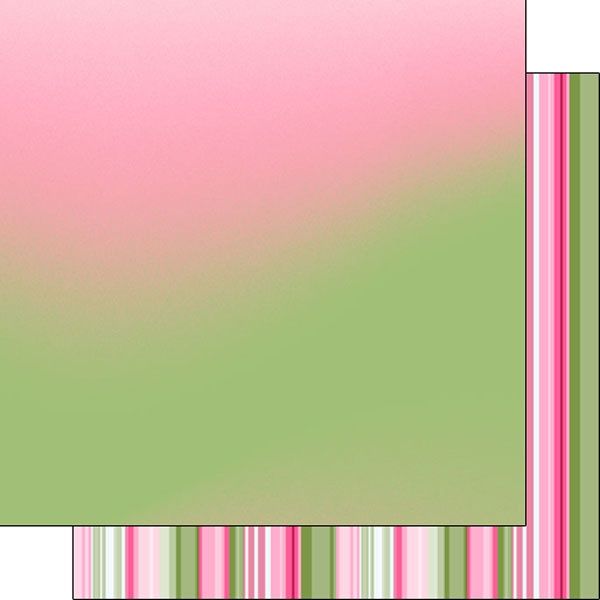 Pink &amp; Green Double-Sided 12x12 Paper