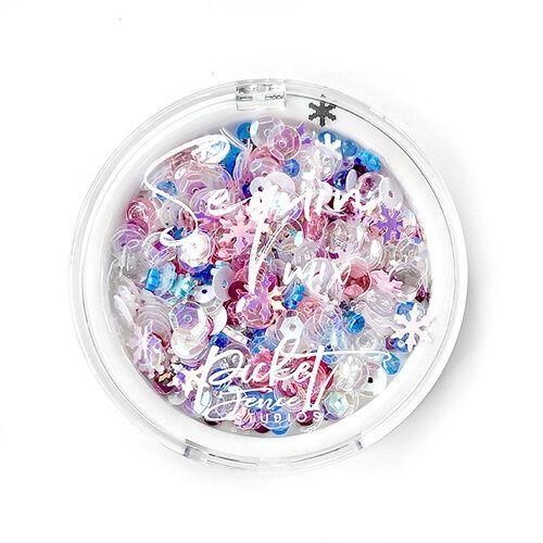 Picket Fence StudiosSequin and Embellishments Mix  Candied Snow