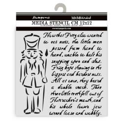 Stamperia Stencil 4.72&quot;X4.72&quot; Alice In Christmas Soldiers