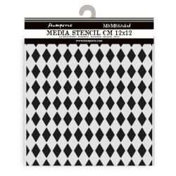 Stamperia Stencil 4.72&quot;X4.72&quot; Alice In Christmas Rhombus Pattern