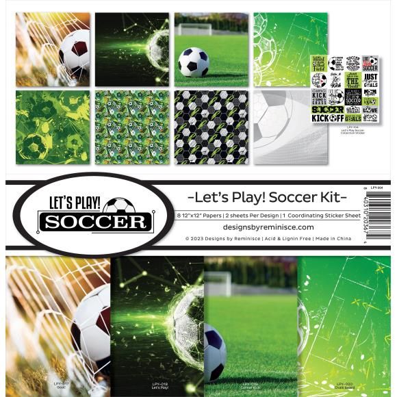 Reminisce Collection Kit 12&quot;X12&quot; Let&#39;s Play Soccer