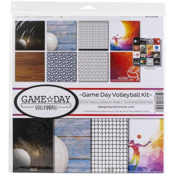 Reminisce Collection Kit 12&quot;X12&quot; Game Day Volleyball