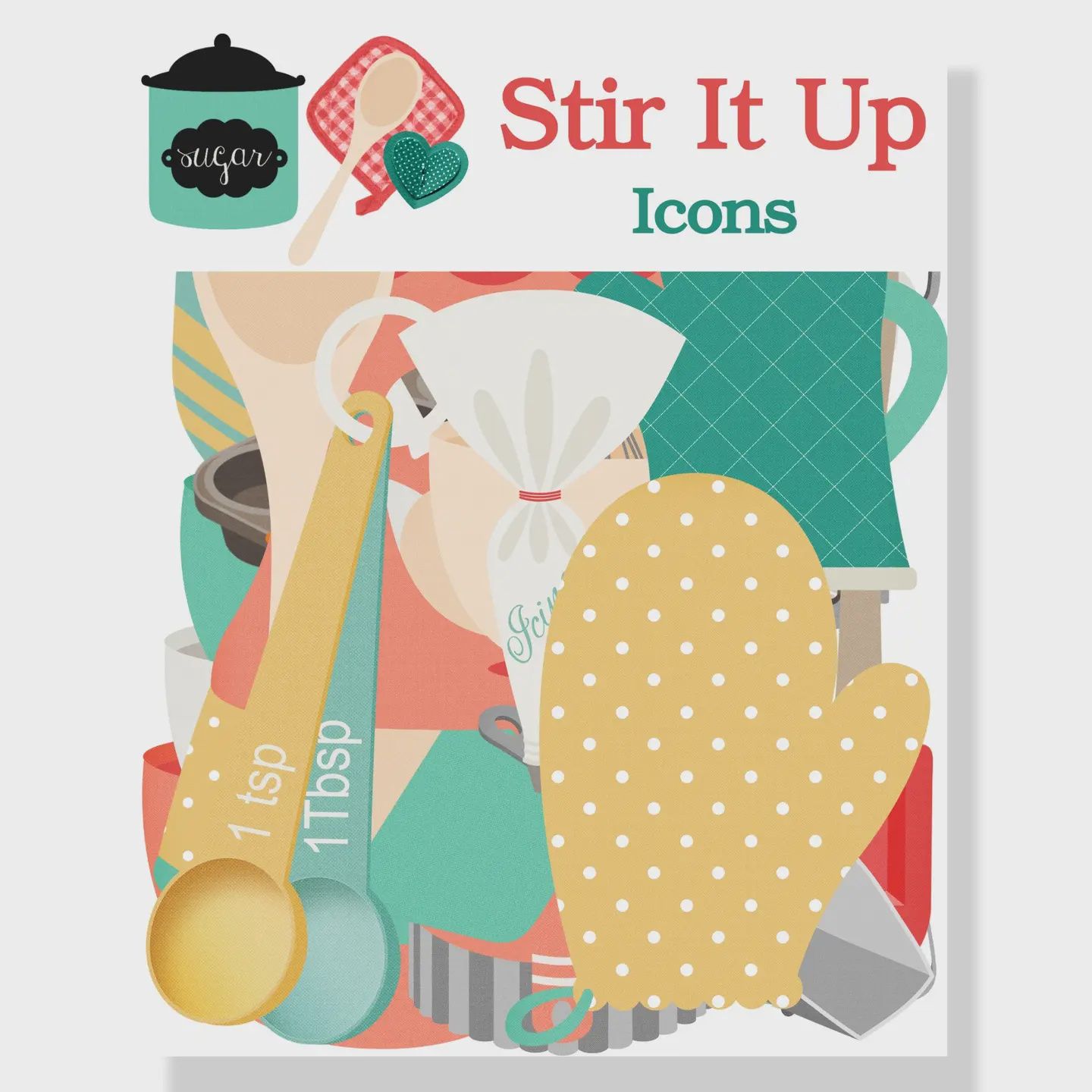 Stir It Up Collection Laser Cut Scrapbook Ephemera Embellishments