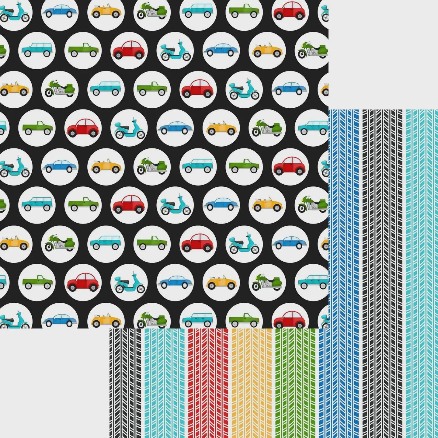 Rev Your Engine Collection Rev &#39;em Up 12 X 12 Double-Sided Scrapbook Paper
