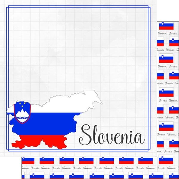 Slovenia Adventure Border Double-Sided Paper 12 x 12