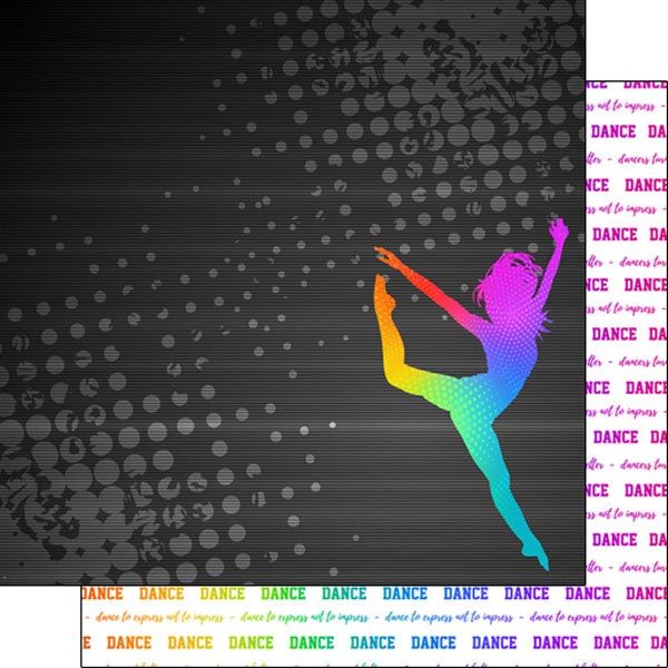 Dance Neon 2 Double-Sided Paper 12 x 12