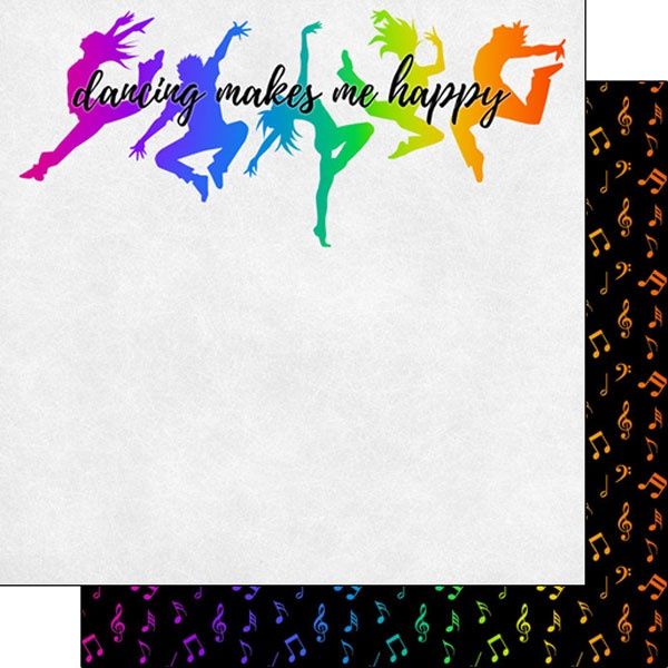 Dance Neon 3 Double-Sided Paper 12 x 12