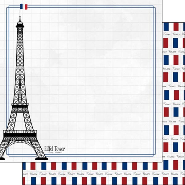 Paris Eiffel Tower Adventure Paper 12 x 12