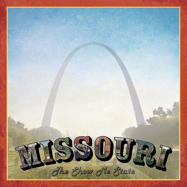 Missouri Vintage Paper 12 x 12