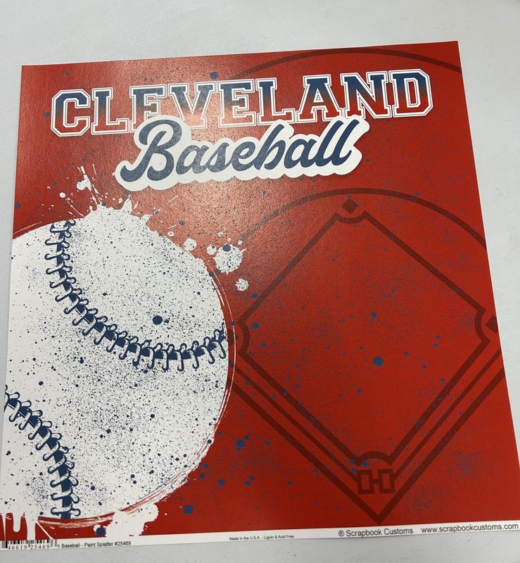 Cleveland Baseball Paint Splatter